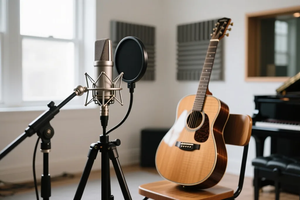 Grabación de instrumentos en estudio