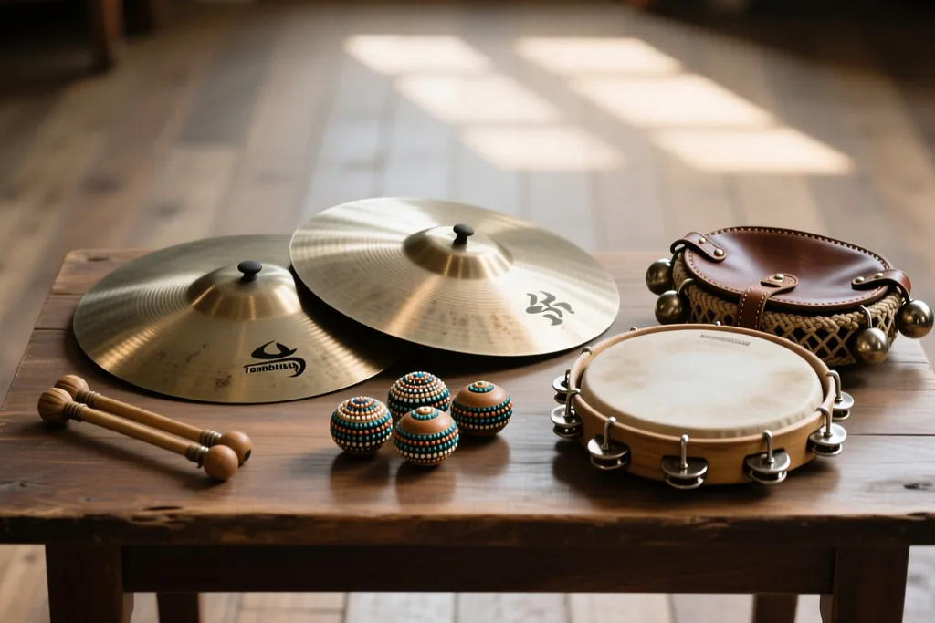 Címbalos y percusión de mano